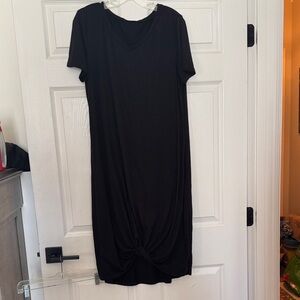 SHEIN Elegant Black Midi Dress